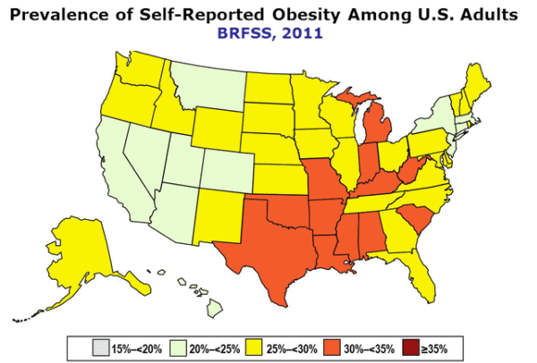 Adult Obesity Prevalence Maps, Overweight & Obesity