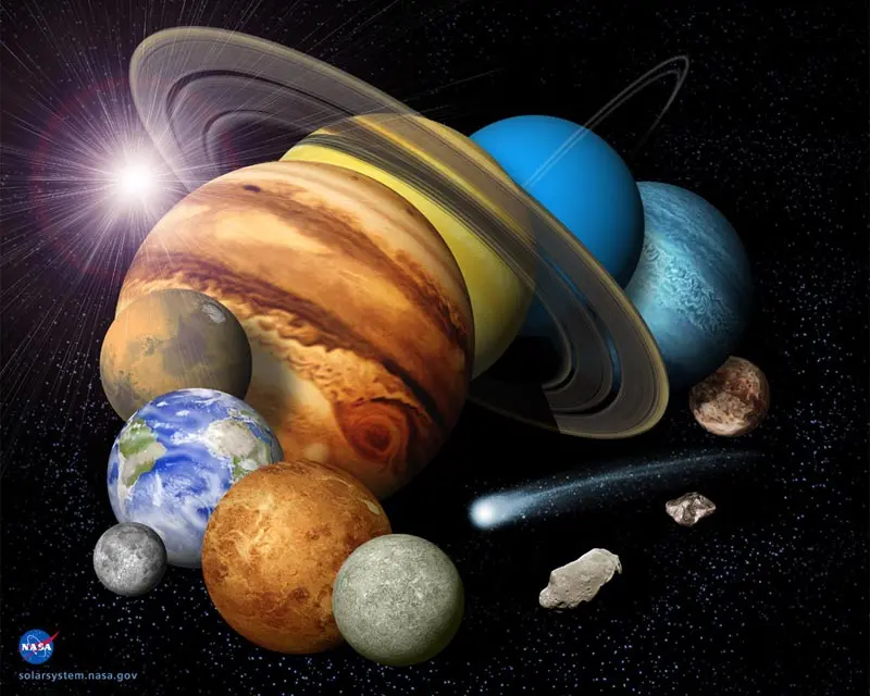 solar system montage of planets solar system montage of planets