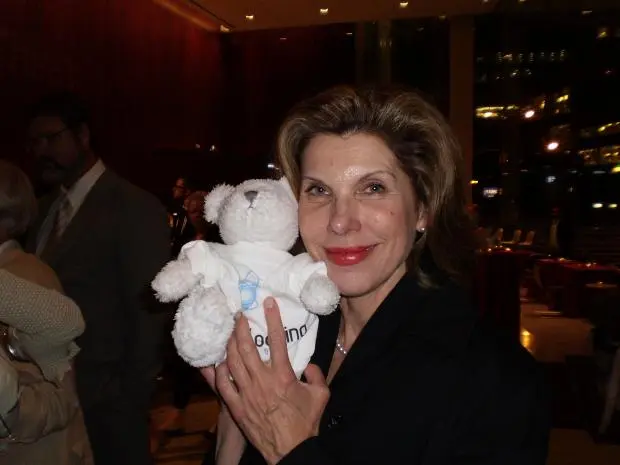 christine baranski was honored to meet bloggy - she said so