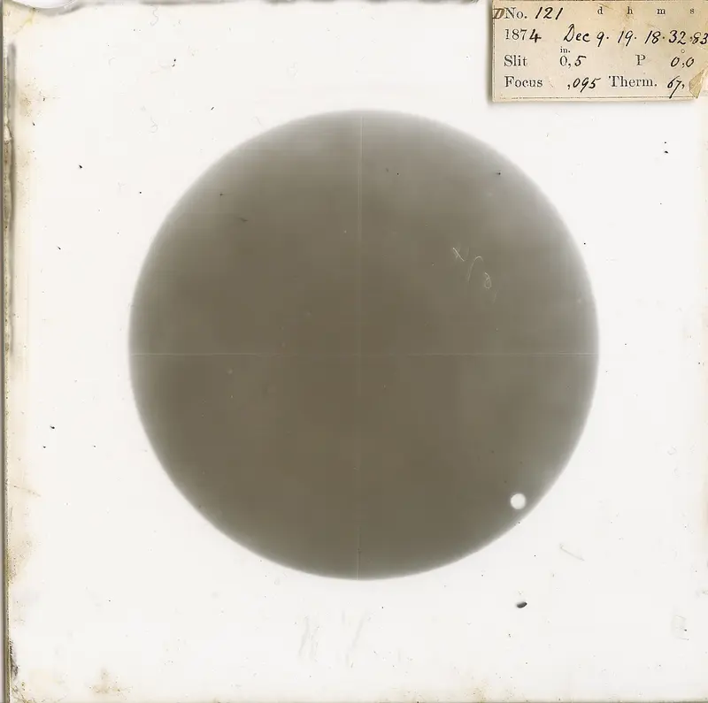 Venus transit 1874 from Melbourne heliograph Venus transit 1874 from Melbourne heliograph