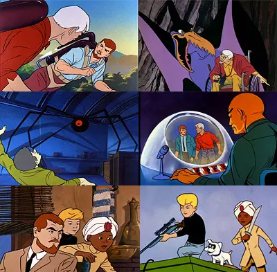 stills from Jonny Quest, copyright Hanna-Barbara stills from Jonny Quest, copyright Hanna-Barbara
