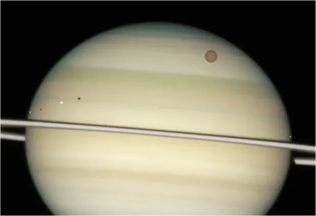 4 Saturn moons in sight Feb 2009 4 Saturn moons in sight Feb 2009