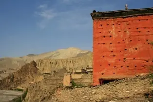 monastery in Kagbeni rammed earth construction
