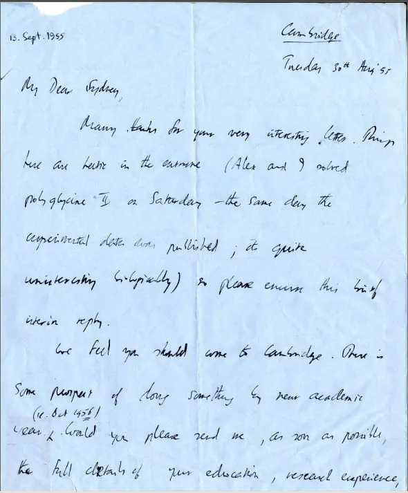 sydney brenner francis crick letter sydney brenner francis crick letter