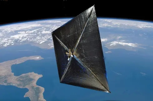 solar sail on a cubesat. solar sail on a cubesat.