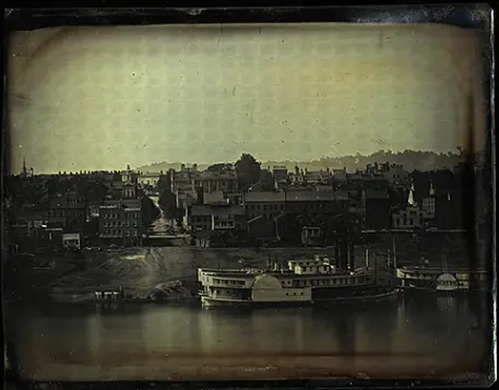 Cincinatti 1848 photo Charles Fontayne and William Porter standing on the other side of the Ohio River