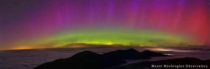 The Aurora Borealis as seen from the Mount Wilson Observatory last night. The Aurora Borealis as seen from the Mount Wilson Observatory last night.