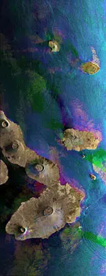 Galapagos islands from space Envisat ASAR Galapagos islands from space Envisat ASAR