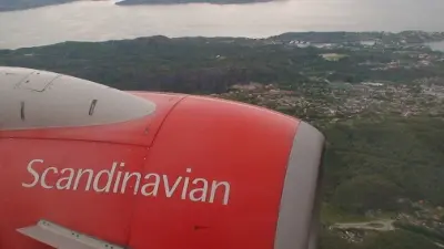 SAS plane over Bergen SAS plane over Bergen