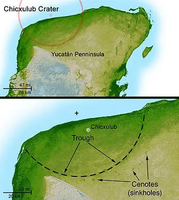 Chicxulub Crater. Image courtesy NASA/JPL-Caltech Chicxulub Crater. Image courtesy NASA/JPL-Caltech