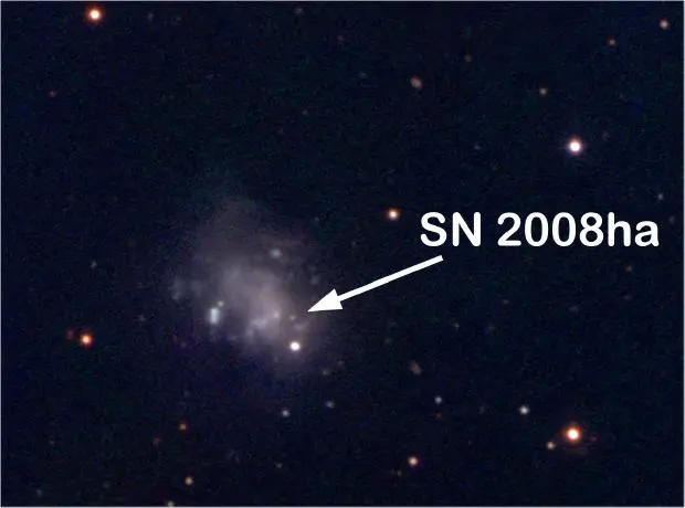 supernova SN 2008ha in galaxy UGC 12682 supernova SN 2008ha in galaxy UGC 12682