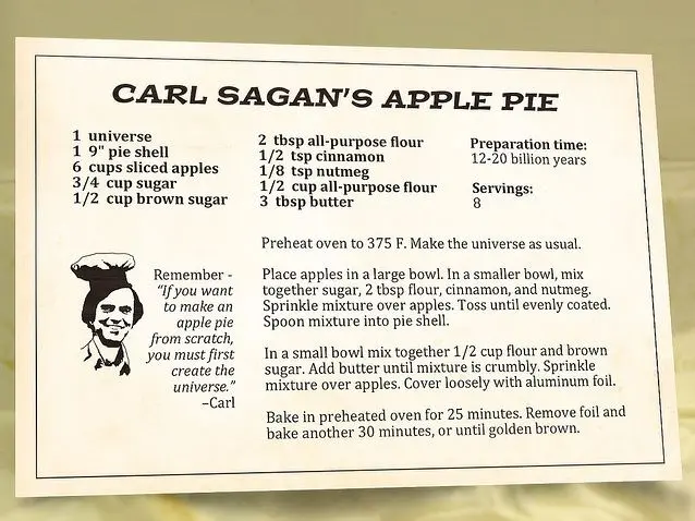 Carl Sagan's apple pie