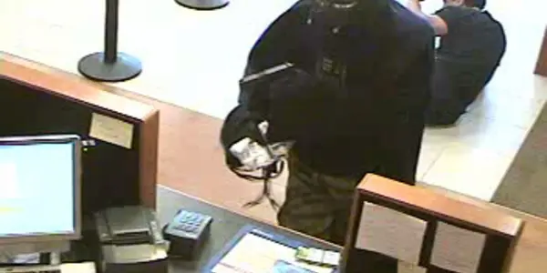 What? No lightsaber? Darth Vader robs a bank