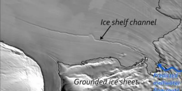 Huge Ice Channels Discovered Beneath Antarctic Ice Shelf