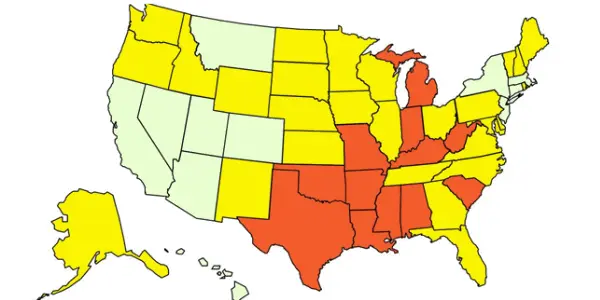 CDC State By State Obesity Map For 2011