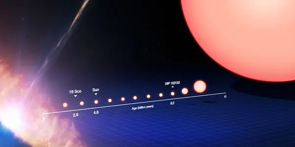 Cosmological Twin Paradox: A Twin Of Our Sun, Except 4 Billion Years Older