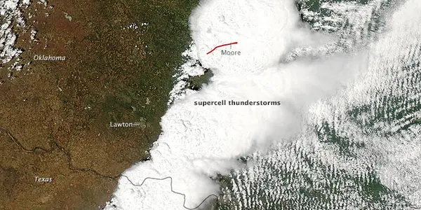 The Storm System That Created The Oklahoma Tornado - As Seen From Space