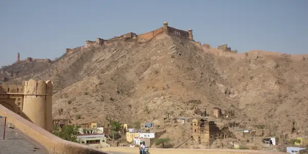 Drying hills of Amber fort, Jaigarh fort and Nahargarh fort