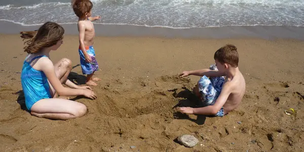 Beaches of Barcelona. are very clean