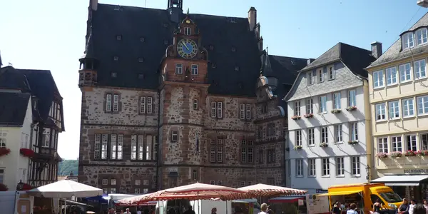 Marburg a beutiful city of Germany has green surroundings and its hills are still green.