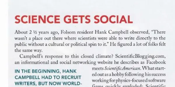Scientific Blogging In Sacramento Magazine