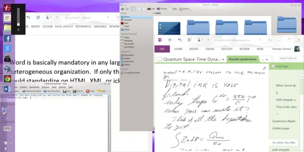 Windows 8.1 + Ubuntu under Virtualbox the ultimate system for scientific use.