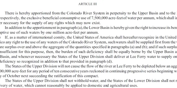 The Colorado River Compact Was Built On A Lie 100 Years Ago, But The Tactic Remains in California
