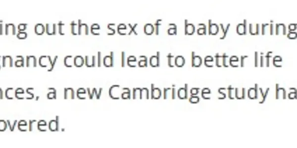 Boys Are More Demanding Than Girls Even Before Birth - In Mouse Pregnancies