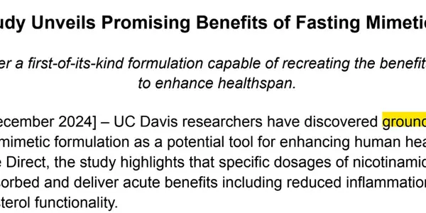 A Pill That Mimics The Benefits Of Fasting Without Diets Or Mimetic Mumbo-Jumbo?
