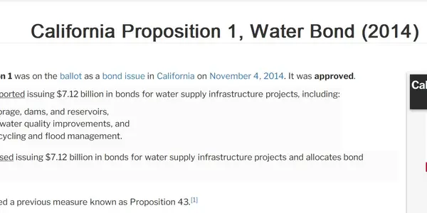 In 2014, A Voter Referendum Demanded New Water Storage - Government Has Done Nothing About It