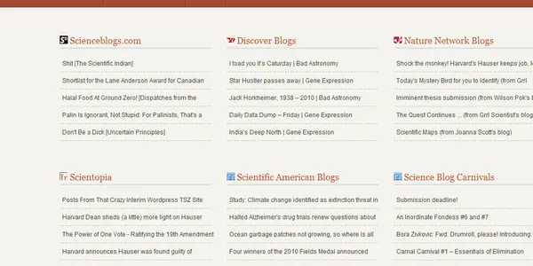 Scienceblogging.org - new science blogs aggregator