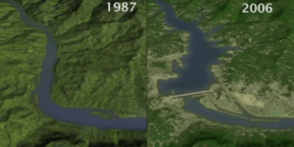 Satellite Images Of China's Three Gorges Dam