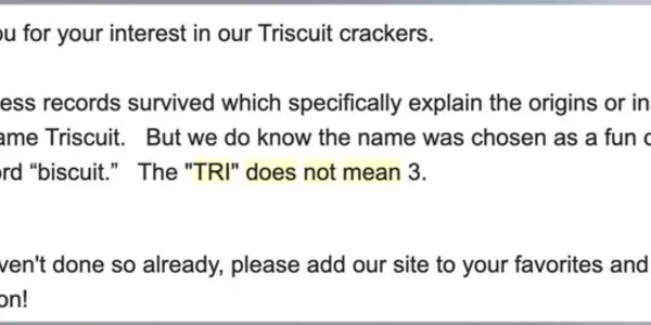Is Triscuit A Portmanteau Of 'Electricity' And Biscuit?