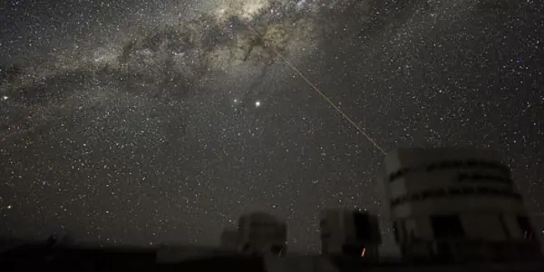 The Planet, the Galaxy and the Laser